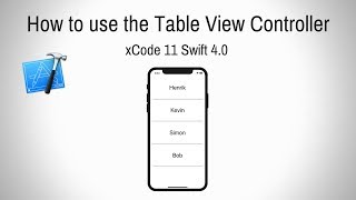 How To Use the Table View Controller [upl. by Gladdy]