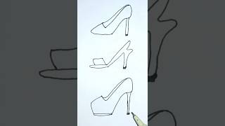 Song🥵👀How to draw Three Sandal Drawingshortsviralytshorts [upl. by Aiotal]