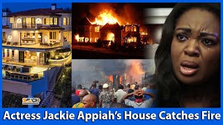 Actress Jackie Appiahs Mansion Catches Fire In Rev Obofours Area At Trassaco [upl. by Esorrebma]