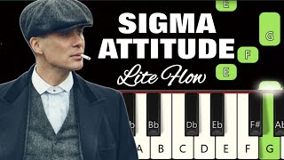 Sigma Attitude  Lite Flow 🔥  Piano tutorial  Piano Notes  Piano Online pianotimepass sigma [upl. by Elocaj216]