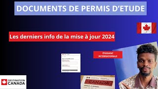 Permis détude 2024  tout ce quil faut savoir concernant les documents et les mises à jour [upl. by Einuj]