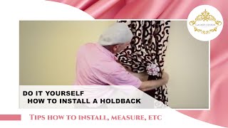 Video 20 How to Install Curtain Holdbacks  Curtains and Drapes Design Ideas [upl. by Hgieleak]