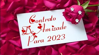 Contrato de Renovação de Amizade para 2023 Contrato de Amizade para compartilhar melhores amigos [upl. by Sucramraj919]