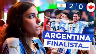 ARGENTINA VS CANADÁ  REACCIÓN de HINCHA URUGUAYA rodeada de ARGENTINOS Copa América 2024 [upl. by Cameron]