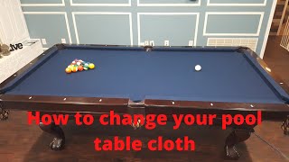 How to install new pool table cloth Championship Valley Cloth [upl. by Aihsyn]