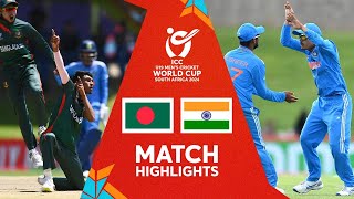 India v New Zealand  Match Highlights  U19 CWC 2024 [upl. by Aniala]