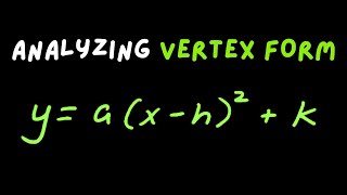 How To Use VERTEX FORM To Solve QUADRATIC EQUATIONS [upl. by Lindner49]