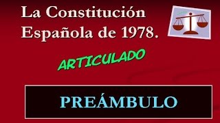 Constitución Española 1978  Preámbulo [upl. by Colet287]