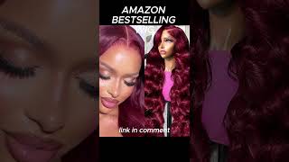 Amazon Bestselling Wig under 100  28 Inch 99J Burgundy Lace Front Human Hair 13x6 Wig amazonwigs [upl. by Clayberg]