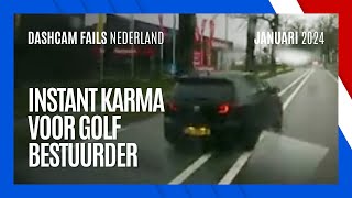 AUTOMOBILIST KRIJGT INSTANT KARMA  Dashcam Fails Nederland  december 2023 [upl. by Innor547]