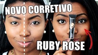 CORRETIVO RUBY ROSE PELE NEGRA ALTA COBERTURA Camila Nunes [upl. by Orabel]