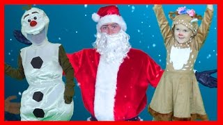 🎄 The Christmas Jig Song with Santa Claus 🎅🏽 Superhero Sing Along Kids Christmas Songs ☃ [upl. by Riba]