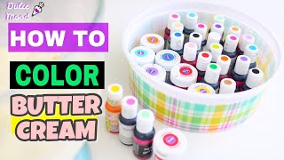 LEARN HOW TO COLOR BUTTERCREAM ICING  Dulce Mood 💜 [upl. by Joses]