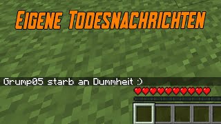 Eigene Todesnachrichten  Tutorial  Minecraft 117 [upl. by Yht]