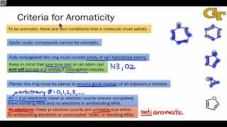 3104 Criteria for Aromaticity [upl. by Htebazile243]