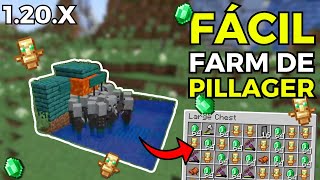 ✅Farm de ESMERALDA E TOTEM INFINITO Minecraft 120  Farm de Pillager [upl. by Erialcyram]