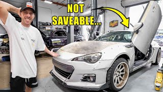 Rebuilding an Abandoned BRZ in 1 Week Part 1 [upl. by Airbmak819]