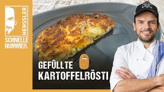 Schnelles Gefüllte Kartoffelrösti Rezept von Steffen Henssler [upl. by Xanthus]