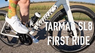 SWorks Tarmac SL8  First Ride and Initial Impressions [upl. by Atirahs]