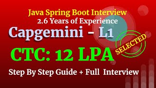 Capgemini Interview  Java Spring Boot Microservices Question Answers [upl. by Clovis617]