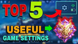 5 BEST GAME SETTINGS IN MOBILE LEGENDS THAT IS USEFUL TO WIN A GAME [upl. by Niwroc]