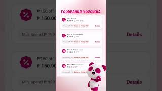 Foodpanda PH Vouchers foodpanda foodpandaph voucher vouchers fooddelivery foodhacks foodieph [upl. by Eilrebmik]