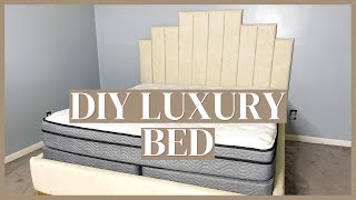 DIY Luxury Bed Build  How to make an upholstered Bed Frame amp Headboard [upl. by Eural]