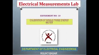 10 CALIBRATION OF SINGLE PHASE ENERGY METER [upl. by Reffotsirk255]