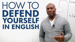 How to Defend Yourself in English [upl. by Nyvar]