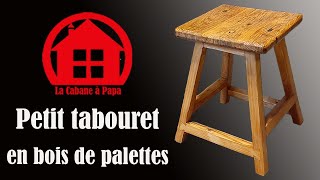 Petit tabouret en bois de palettes [upl. by Spalla]