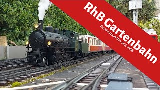 RhB Züge aus allen Epochen auf der RhB Gartenbahn [upl. by Euqnomod]