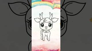 Cute Reindeer Drawing very easy [upl. by Leisam638]