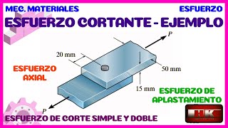 ESFUERZO DE CORTE Y APLASTAMIENTO EJEMPLO 👨‍🏫 [upl. by Nobie]