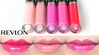 Revlon Super Lustrous Lip Gloss Swatches on Lips [upl. by Issy556]