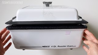 Nesco 4 Qt Roaster Oven Review  Roasted Vegetables And Chicken [upl. by Aidnis]