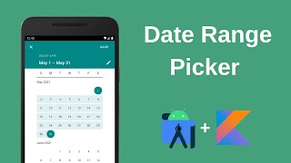 Date Range Picker Android Material Design Kotlin [upl. by Ainig]