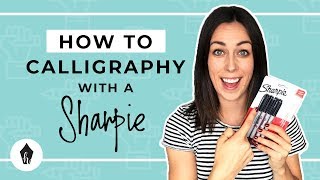 Beginners Guide To Doing Calligraphy With A Sharpie [upl. by Merridie]