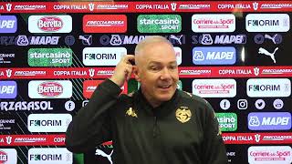 Coppa Italia 2324  Le parole di Mister Alvini dopo SassuoloSpezia 54 [upl. by Doelling]