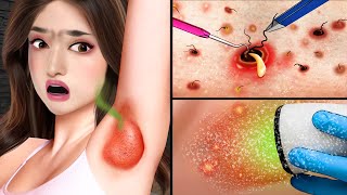 ASMR Ingrown Armpit Hair Treatment Waxing and Acne Treatment  Tata ASMR [upl. by Ativoj]