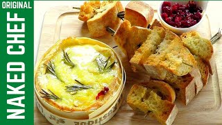 CAMEMBERT CHEESE with Garlic amp Rosemary  How to oven bake easy recipe [upl. by Nnawtna763]