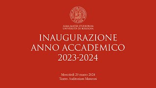 Inaugurazione dell’Anno Accademico dell’Università di Bologna 20232024  Live del 2032024 [upl. by Joost163]