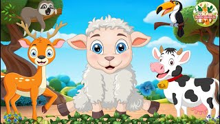 Wild Animal Sounds Dairy Cow Sloth Sika Deer Hornbill Lamb  Cute Little Animals [upl. by Amluz212]