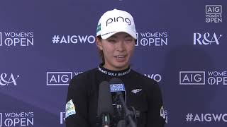 Hinako Shibuno Thursday Press Conference Japanese 2021 AIG Womens Open [upl. by Deedahs]