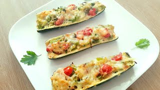 Courgette farcie au fourvous ne ferez plus frire les courgettesrecette fraîche et végétarien [upl. by Hatcher721]