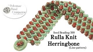 Make a Rulla Knit Herringbone Bracelet Line Pattern [upl. by Enaywd]