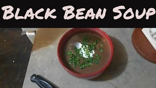 Delicious Black Bean Soup Crockpot Style  Pantry Meal [upl. by Apthorp]