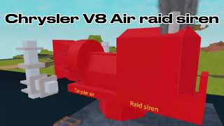 Chrysler Air Raid Siren testing Roblox Plane Crazy [upl. by Hamo692]