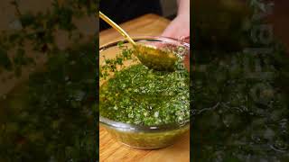 MI RECETA DE CHIMICHURRI 🌿✨😱 shorts comida [upl. by Duffy649]