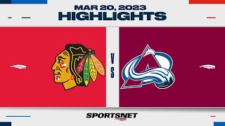 NHL Highlights  Blackhawks vs Avalanche  March 20 2023 [upl. by Rento995]