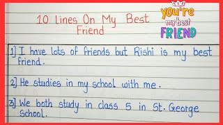 10 lines on Friendship Day  Short essay on my best friend  Friendship Day 2024 [upl. by Tade]